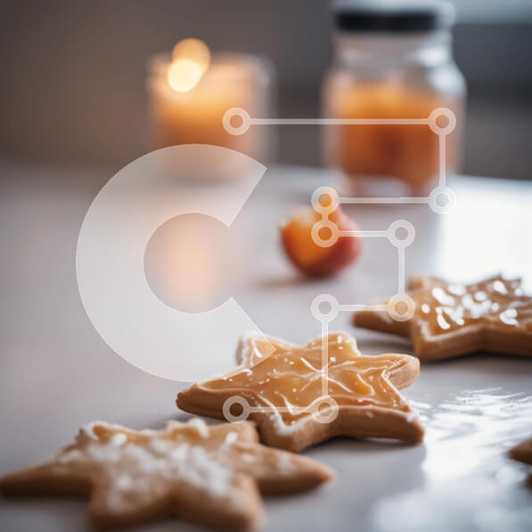 Σετ των 2 Intra Συλλεκτικό Ξύλινο Παζλ Plywood  4mm - Διάφορα μπισκότα σε λευκό τραπέζι Σε Ξύλινο Κουτί - Διαστάσεις: 10x10 cm – 25 κομμάτια