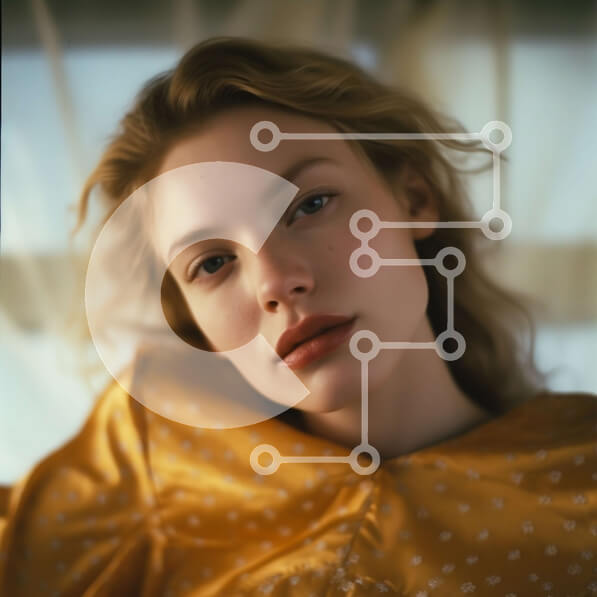 Σετ των 2 Intra Συλλεκτικό Ξύλινο Παζλ Plywood  4mm - Όμορφη εικόνα μιας νεαρής γυναίκας με κίτρινο φόρεμα Σε Ξύλινο Κουτί - Διαστάσεις: 10x10 cm – 25 κομμάτια