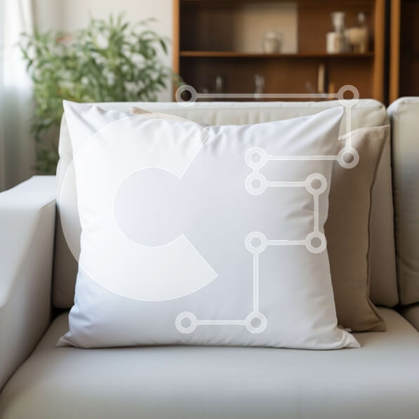 Intra Συλλεκτικό Ξύλινο Παζλ Plywood  4mm - Λευκό μαξιλάρι στον καναπέ στο σαλόνι Σε Ξύλινο Κουτί - Διαστάσεις Puzzle: 10x10 cm – 25 κομμάτια