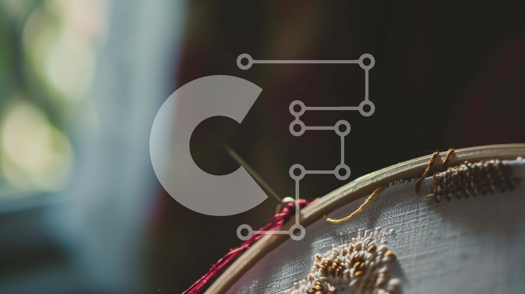 Intra Συλλεκτικό Ξύλινο Παζλ Plywood  4mm - Τσέρκι κεντήματος με κλωστές και βελόνες Σε Ξύλινο Κουτί - Διαστάσεις Puzzle: 10x10 cm – 25 κομμάτια