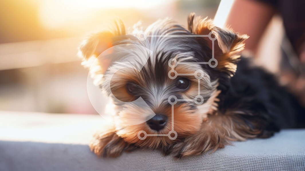 Intra Συλλεκτικό Ξύλινο Παζλ Plywood  4mm - Αξιολάτρευτο μαύρο και μαύρισμα σκυλί ξαπλωμένο σε καναπέ ή καρέκλα Σε Ξύλινο Κουτί - Διαστάσεις: 10x10 cm – 25 κομμάτια