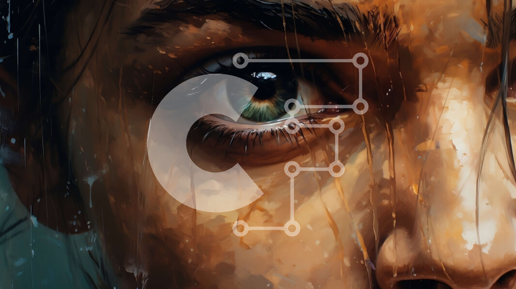 Intra Συλλεκτικό Ξύλινο Παζλ Plywood  4mm - Συγκινητικό πορτρέτο μιας γυναίκας με λυπημένη έκφραση και σταγονίδια νερού Σε Ξύλινο Κουτί - Διαστάσεις Puzzle: 10x10 cm – 25 κομμάτια