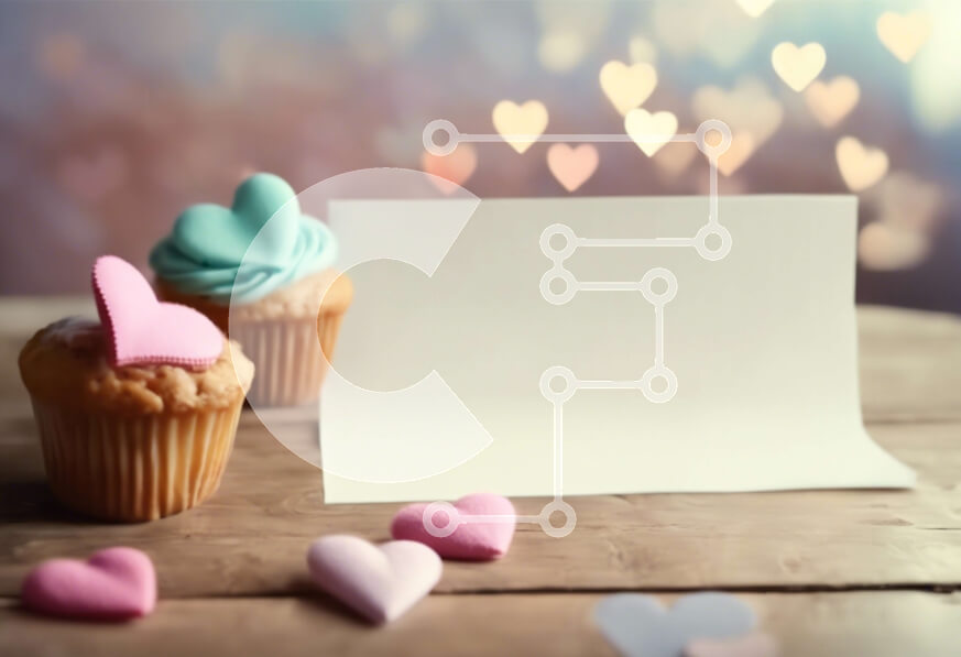 Σετ των 2 Intra Συλλεκτικό Ξύλινο Παζλ Plywood  4mm - Cupcakes και καραμέλες σε ένα ξύλινο τραπέζι Σε Ξύλινο Κουτί - Διαστάσεις: 10x10 cm – 25 κομμάτια