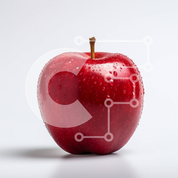 Σετ των 2 Intra Συλλεκτικό Ξύλινο Παζλ Plywood  4mm - Κόκκινο μήλο με σταγονίδια νερού Σε Ξύλινο Κουτί - Διαστάσεις: 10x10 cm – 25 κομμάτια