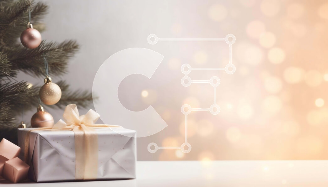 Intra Συλλεκτικό Ξύλινο Παζλ Plywood  4mm - Λευκό κουτί δώρου και διακοσμημένο χριστουγεννιάτικο δέντρο Σε Ξύλινο Κουτί - Διαστάσεις: 10x10 cm – 25 κομμάτια