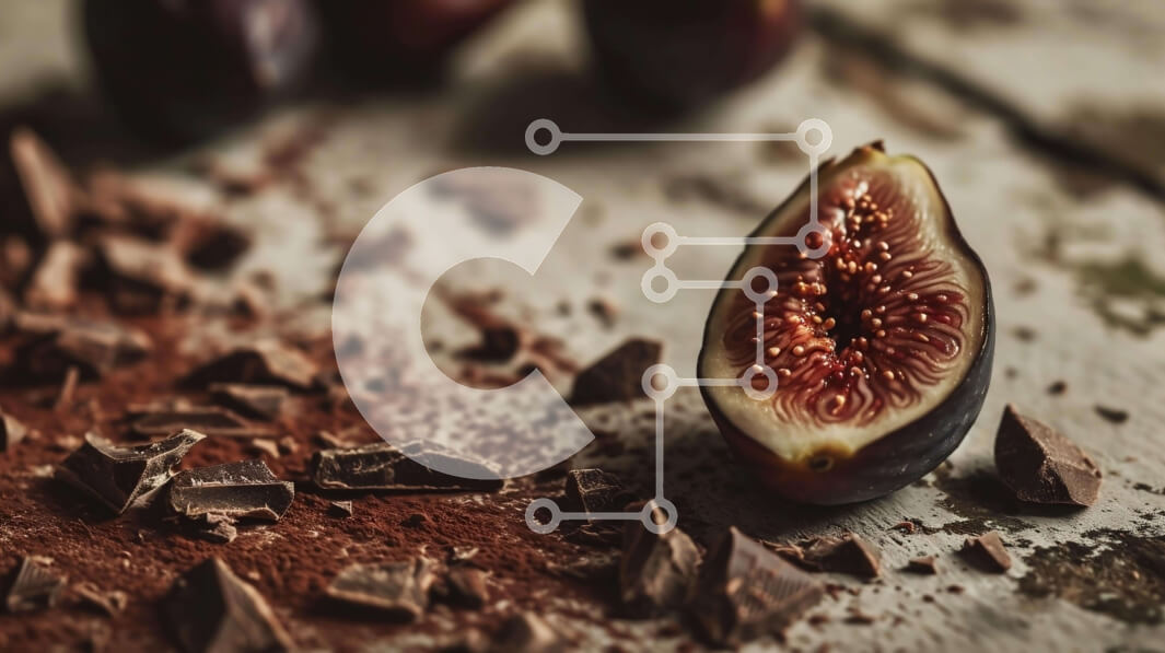 Σετ των 2 Intra Συλλεκτικό Ξύλινο Παζλ Plywood  4mm - Μισοφαγωμένα τσιπάκια σύκου και σοκολάτας σε ένα τραπέζι Σε Ξύλινο Κουτί - Διαστάσεις: 10x10 cm – 25 κομμάτια