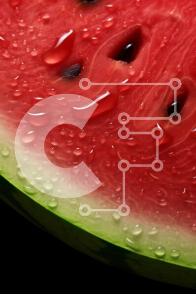 Σετ των 2 Intra Συλλεκτικό Ξύλινο Παζλ Plywood  4mm - Δροσιστική φέτα καρπούζι με σταγόνες νερού Σε Ξύλινο Κουτί - Διαστάσεις: 10x10 cm – 25 κομμάτια