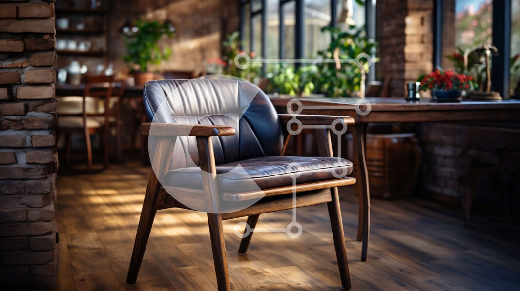 Intra Συλλεκτικό Ξύλινο Παζλ Plywood  4mm - Άνετο εσωτερικό με δερμάτινη καρέκλα και ηλιόλουστο παράθυρο Σε Ξύλινο Κουτί - Διαστάσεις Puzzle: 10x10 cm – 25 κομμάτια