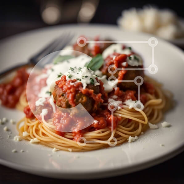 Σετ των 2 Intra Συλλεκτικό Ξύλινο Παζλ Plywood  4mm - Λαχταριστά σπαγγέτι με κεφτεδάκια σε αρωματική σάλτσα ντομάτας Σε Ξύλινο Κουτί - Διαστάσεις: 10x10 cm – 25 κομμάτια