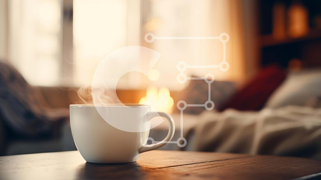 Σετ των 2 Intra Συλλεκτικό Ξύλινο Παζλ Plywood  4mm - Λευκό φλιτζάνι καφέ σε ξύλινο τραπέζι με ατμό Σε Ξύλινο Κουτί - Διαστάσεις: 10x10 cm – 25 κομμάτια