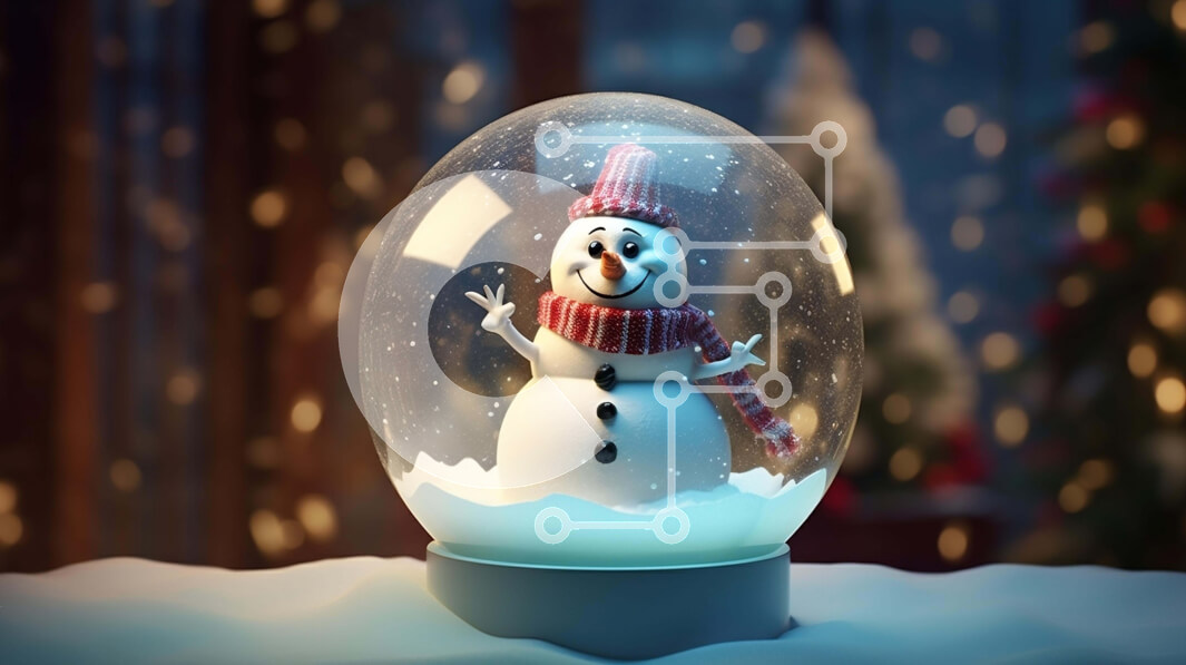 Intra Συλλεκτικό Ξύλινο Παζλ Plywood  4mm - Snow Globe με κινούμενο χιονάνθρωπο για την εορταστική περίοδο Σε Ξύλινο Κουτί - Διαστάσεις: 10x10 cm – 25 κομμάτια