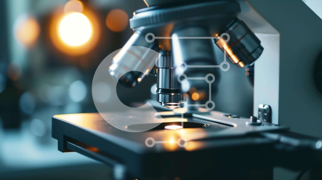 Intra Συλλεκτικό Ξύλινο Παζλ Plywood  4mm - Μικροσκόπιο με αναμμένα φώτα στο φόντο Σε Ξύλινο Κουτί - Διαστάσεις Puzzle: 10x10 cm – 25 κομμάτια