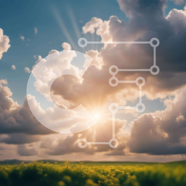 Intra Συλλεκτικό Ξύλινο Παζλ Plywood  4mm - Ειδυλλιακό τοπίο με συννεφιασμένο ουρανό και λαμπερό ήλιο Σε Ξύλινο Κουτί - Διαστάσεις: 10x10 cm – 25 κομμάτια