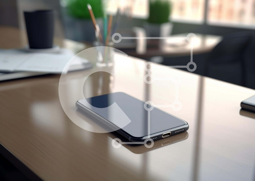 Intra Συλλεκτικό Ξύλινο Παζλ Plywood  4mm - Σταθμός εργασίας με smartphone και είδη γραφείου Σε Ξύλινο Κουτί - Διαστάσεις Puzzle: 10x10 cm – 25 κομμάτια