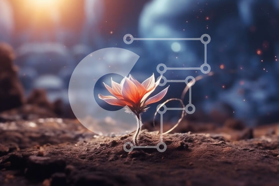 Intra Συλλεκτικό Ξύλινο Παζλ Plywood  4mm - Ειρηνική και γαλήνια εικόνα ενός μεμονωμένου κόκκινου λουλουδιού σε πλήρη άνθιση Σε Ξύλινο Κουτί - Διαστάσεις: 10x10 cm – 25 κομμάτια