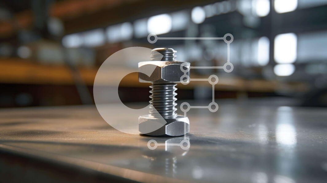 Intra Συλλεκτικό Ξύλινο Παζλ Plywood  4mm - Μεταλλικό παξιμάδι σε βιομηχανικό τραπέζι Σε Ξύλινο Κουτί - Διαστάσεις Puzzle: 10x10 cm – 25 κομμάτια