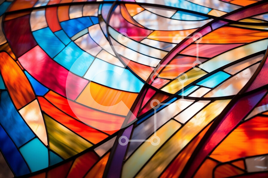 Intra Συλλεκτικό Ξύλινο Παζλ Plywood  4mm - Ζωντανή και δυναμική σχεδίαση παραθύρων από βιτρό Σε Ξύλινο Κουτί - Διαστάσεις Puzzle: 10x10 cm – 25 κομμάτια