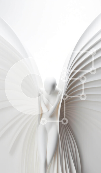 Intra Συλλεκτικό Ξύλινο Παζλ Plywood  4mm - Γλυπτό ενός αγγέλου με χάρτινα φτερά Σε Ξύλινο Κουτί - Διαστάσεις Puzzle: 10x10 cm – 25 κομμάτια