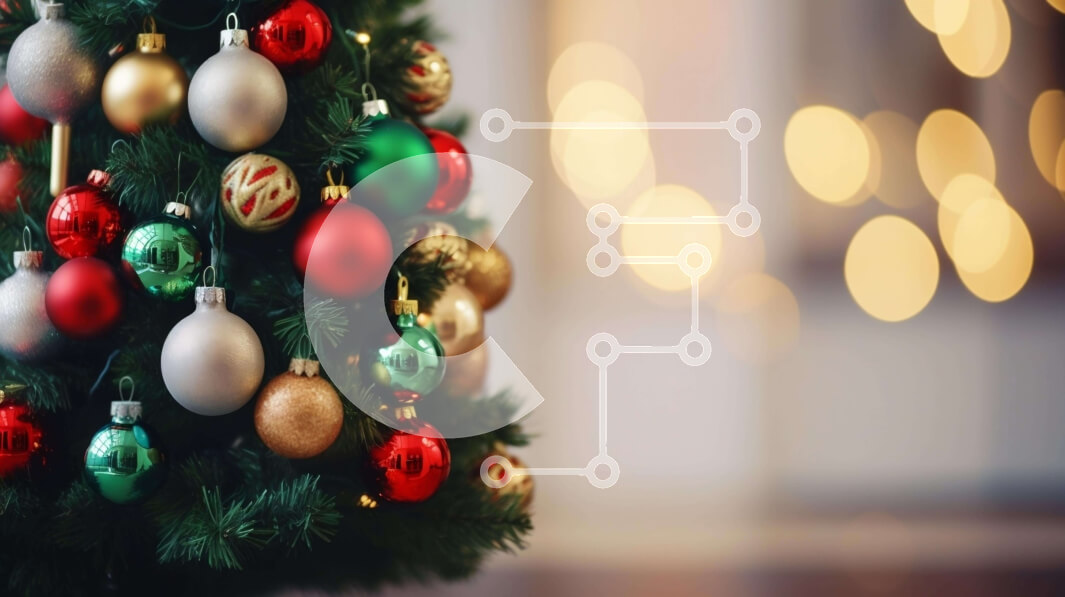 Intra Συλλεκτικό Ξύλινο Παζλ Plywood  4mm - Χριστουγεννιάτικο Δέντρο με Στολίδια - Εορταστικός Στολισμός Σε Ξύλινο Κουτί - Διαστάσεις: 10x10 cm – 25 κομμάτια