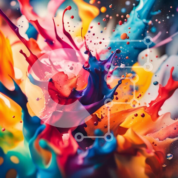 Intra Συλλεκτικό Ξύλινο Παζλ Plywood  4mm - Ζωντανή και ενεργητική φωτογραφία βαφής Σε Ξύλινο Κουτί - Διαστάσεις Puzzle: 10x10 cm – 25 κομμάτια