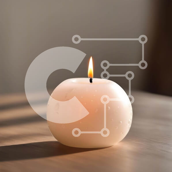 Intra Συλλεκτικό Ξύλινο Παζλ Plywood  4mm - Μονό κερί σε ημιτελές ξύλινο τραπέζι Σε Ξύλινο Κουτί - Διαστάσεις: 10x10 cm – 25 κομμάτια