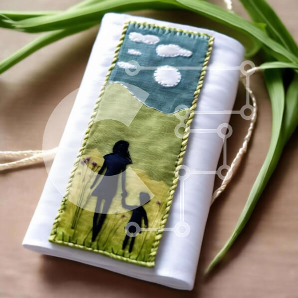 Intra Συλλεκτικό Ξύλινο Παζλ Plywood  4mm - Γυναίκα και παιδί που περπατούν σε ένα διακοσμημένο δωμάτιο Σε Ξύλινο Κουτί - Διαστάσεις Puzzle: 10x10 cm – 25 κομμάτια