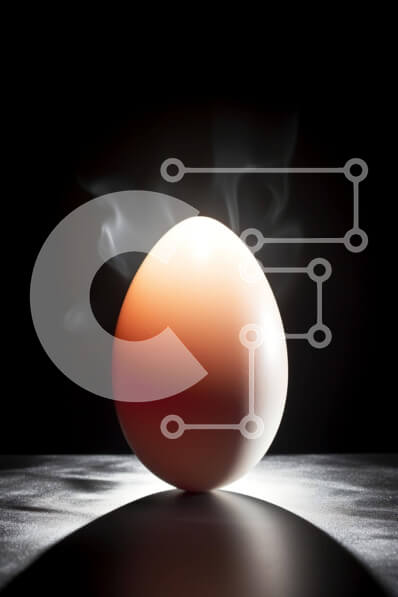 Σετ των 2 Intra Συλλεκτικό Ξύλινο Παζλ Plywood  4mm - Καύση αυγού στο τραπέζι με καπνό Σε Ξύλινο Κουτί - Διαστάσεις: 10x10 cm – 25 κομμάτια