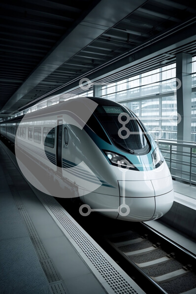 Intra Συλλεκτικό Ξύλινο Παζλ Plywood  4mm - Κομψό και μοντέρνο τρένο στον ευρύχωρο σιδηροδρομικό σταθμό Σε Ξύλινο Κουτί - Διαστάσεις Puzzle: 10x10 cm – 25 κομμάτια