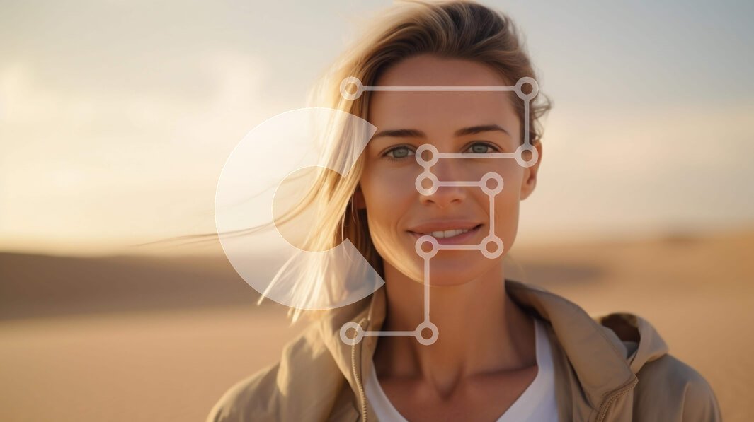 Intra Συλλεκτικό Ξύλινο Παζλ Plywood  4mm - Ξανθιά γυναίκα που απολαμβάνει το τοπίο της ερήμου Σε Ξύλινο Κουτί - Διαστάσεις Puzzle: 10x10 cm – 25 κομμάτια