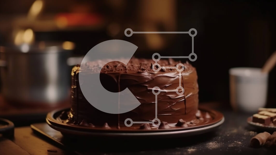 Σετ των 2 Intra Συλλεκτικό Ξύλινο Παζλ Plywood  4mm - Σοκολατένιο κέικ με πάγο στο τραπέζι με θέα στην πόλη το βράδυ Σε Ξύλινο Κουτί - Διαστάσεις: 10x10 cm – 25 κομμάτια