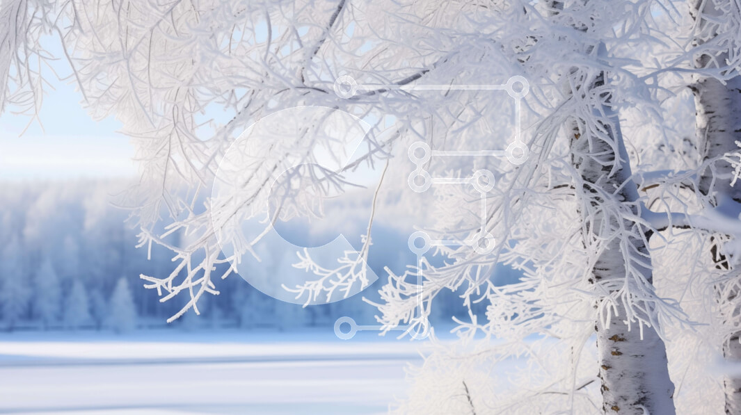 Intra Συλλεκτικό Ξύλινο Παζλ Plywood  4mm - Χιονισμένο δάσος με παγωμένα δέντρα και πάγο Σε Ξύλινο Κουτί - Διαστάσεις: 10x10 cm – 25 κομμάτια