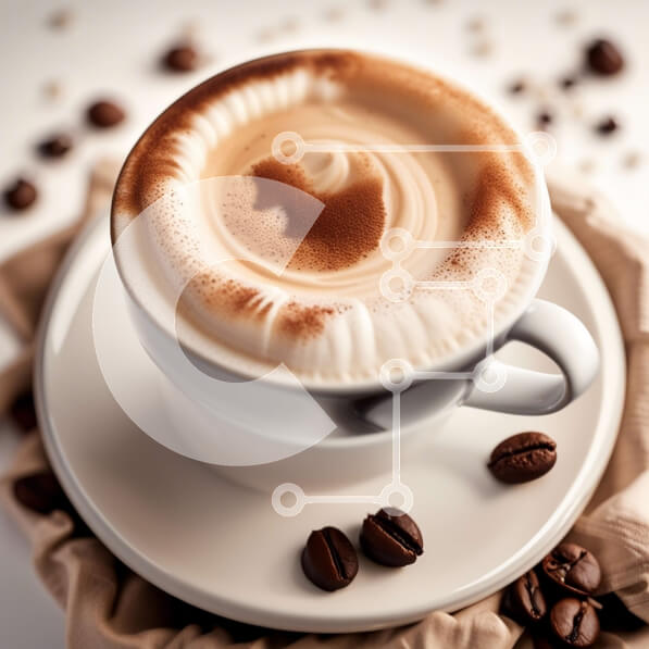 Σετ των 2 Intra Συλλεκτικό Ξύλινο Παζλ Plywood  4mm - Αισθητική εικόνα καφέ με καρδιά Latte Art και κόκκους καφέ Σε Ξύλινο Κουτί - Διαστάσεις: 10x10 cm – 25 κομμάτια