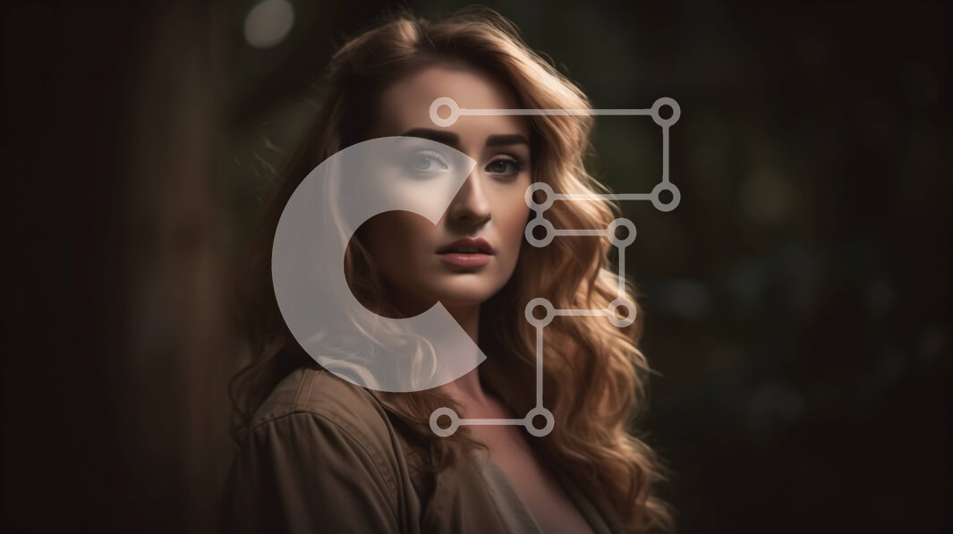 Intra Συλλεκτικό Ξύλινο Παζλ Plywood  4mm - Πορτρέτο μιας νεαρής γυναίκας με μπεζ μπουφάν που στέκεται μπροστά από τα δέντρα Σε Ξύλινο Κουτί - Διαστάσεις Puzzle: 10x10 cm – 25 κομμάτια