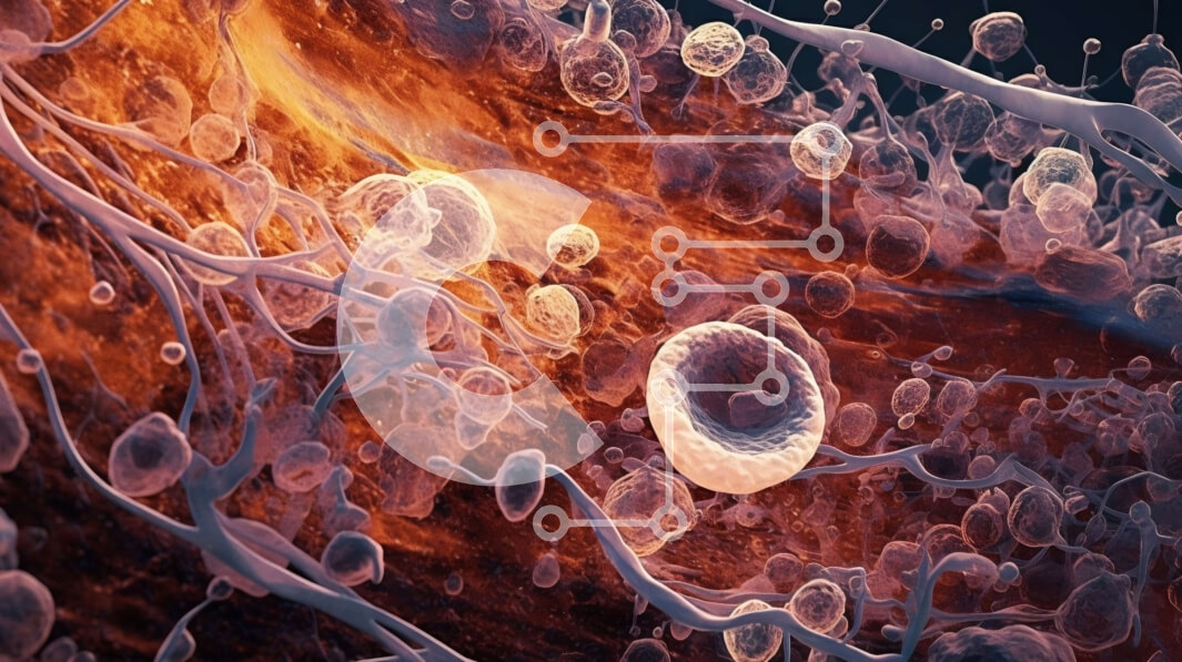 Intra Συλλεκτικό Ξύλινο Παζλ Plywood  4mm - Ασπρόμαυρη εικόνα του αιμοφόρου αγγείου με τα ερυθρά αιμοσφαίρια που ρέουν Σε Ξύλινο Κουτί - Διαστάσεις Puzzle: 10x10 cm – 25 κομμάτια