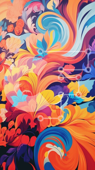 Intra Συλλεκτικό Ξύλινο Παζλ Plywood  4mm - Ζωντανό αφηρημένο έργο τέχνης με χαοτικά μοτίβα Σε Ξύλινο Κουτί - Διαστάσεις Puzzle: 10x10 cm – 25 κομμάτια