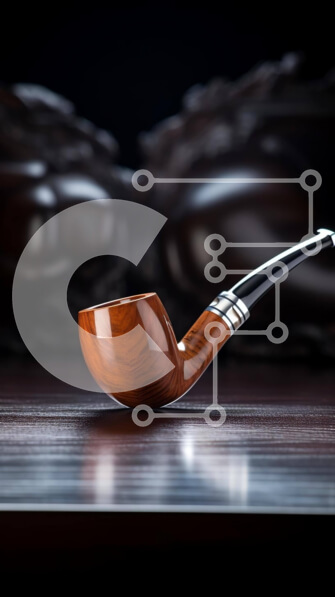 Intra Συλλεκτικό Ξύλινο Παζλ Plywood  4mm - Ξύλινος σωλήνας στο τραπέζι μπροστά από το αφηρημένο γλυπτό Σε Ξύλινο Κουτί - Διαστάσεις: 10x10 cm – 25 κομμάτια