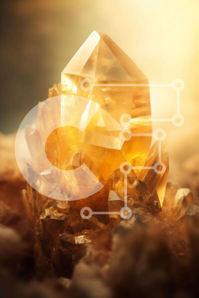 Σετ των 2 Intra Συλλεκτικό Ξύλινο Παζλ Plywood  4mm - Φυσικό κίτρινο κρύσταλλο σε βράχους και ορυκτά Σε Ξύλινο Κουτί - Διαστάσεις: 10x10 cm – 25 κομμάτια