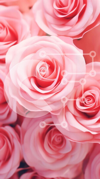 Σετ των 2 Intra Συλλεκτικό Ξύλινο Παζλ Plywood  4mm - Μπουκέτο με ροζ τριαντάφυλλα και μικτά λουλούδια Σε Ξύλινο Κουτί - Διαστάσεις: 10x10 cm – 25 κομμάτια