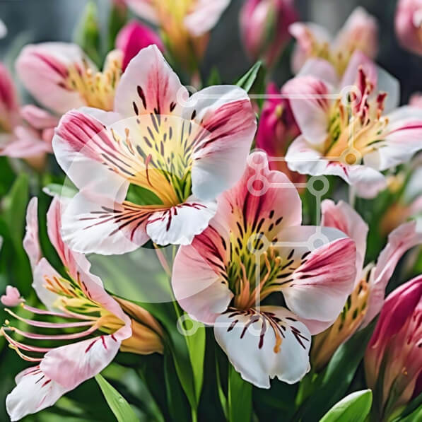 Intra Συλλεκτικό Ξύλινο Παζλ Plywood  4mm - Ζωντανά ροζ και κίτρινα ανθισμένα λουλούδια στον κήπο Σε Ξύλινο Κουτί - Διαστάσεις: 10x10 cm – 25 κομμάτια