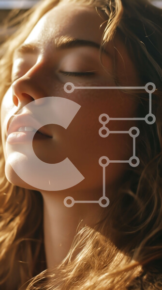 Intra Συλλεκτικό Ξύλινο Παζλ Plywood  4mm - Χαλαρή και ειρηνική εικόνα μιας ξανθιάς γυναίκας με λευκό φανελάκι και τζιν σορτς Σε Ξύλινο Κουτί - Διαστάσεις Puzzle: 10x10 cm – 25 κομμάτια