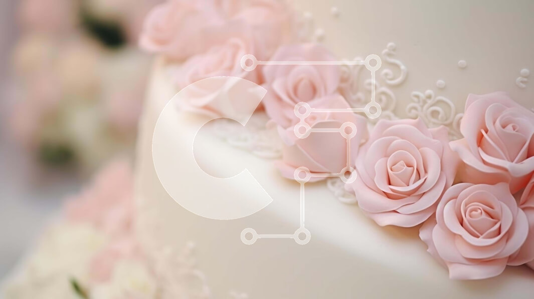 Σετ των 2 Intra Συλλεκτικό Ξύλινο Παζλ Plywood  4mm - Λευκή τούρτα με ροζ τριαντάφυλλα και γλάσο Σε Ξύλινο Κουτί - Διαστάσεις: 10x10 cm – 25 κομμάτια