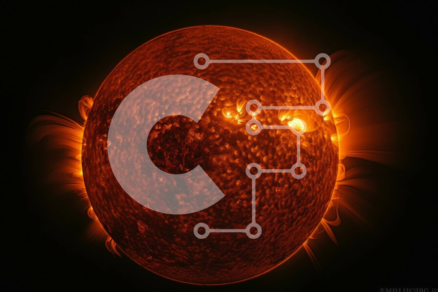 Intra Συλλεκτικό Ξύλινο Παζλ Plywood  4mm - Κοντινή εικόνα της επιφάνειας του Ήλιου με ηλιακές κηλίδες και ηλιακή κοκκοποίηση Σε Ξύλινο Κουτί - Διαστάσεις Puzzle: 10x10 cm – 25 κομμάτια