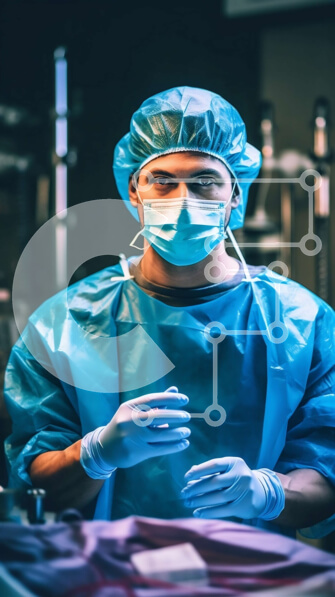 Intra Συλλεκτικό Ξύλινο Παζλ Plywood  4mm - Επαγγελματίας χειρουργός που εκτελεί χειρουργική επέμβαση σε χειρουργείο Σε Ξύλινο Κουτί - Διαστάσεις Puzzle: 10x10 cm – 25 κομμάτια