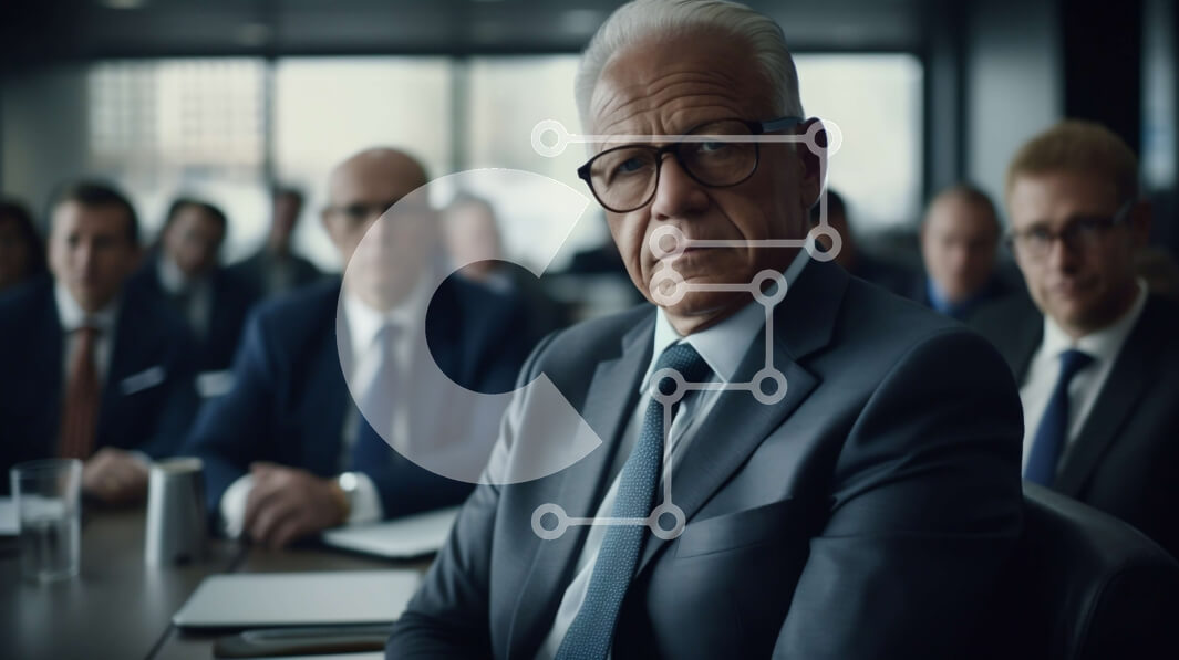 Intra Συλλεκτικό Ξύλινο Παζλ Plywood  4mm - Επαγγελματική εικόνα επιχειρηματιών με κοστούμι και γραβάτα σε αίθουσα συσκέψεων Σε Ξύλινο Κουτί - Διαστάσεις Puzzle: 10x10 cm – 25 κομμάτια