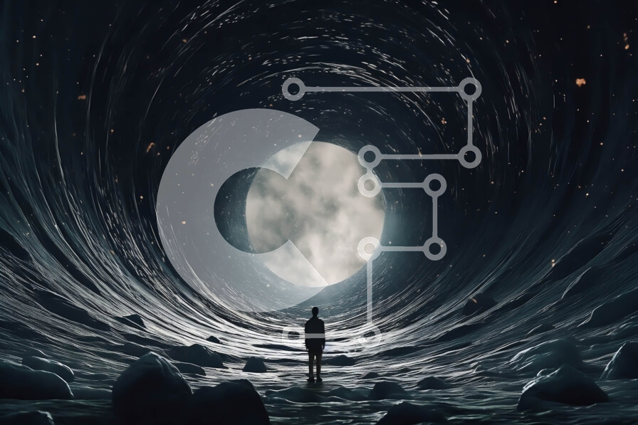 Intra Συλλεκτικό Ξύλινο Παζλ Plywood  4mm - Μυστηριώδες και απόκοσμο τούνελ με πανσέληνο στο τέλος Σε Ξύλινο Κουτί - Διαστάσεις Puzzle: 10x10 cm – 25 κομμάτια