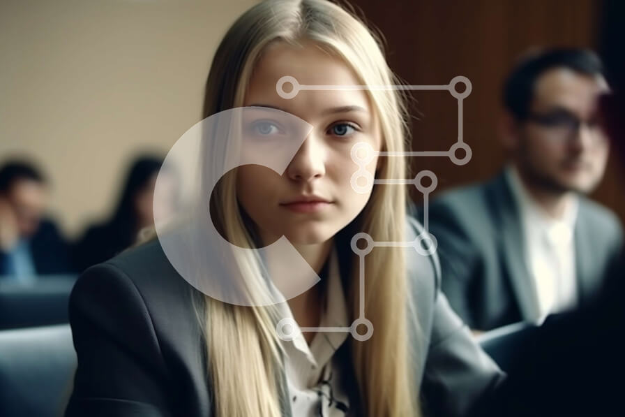 Intra Συλλεκτικό Ξύλινο Παζλ Plywood  4mm - Επαγγελματίας επιχειρηματίας στο πλαίσιο συνεδρίων Σε Ξύλινο Κουτί - Διαστάσεις Puzzle: 10x10 cm – 25 κομμάτια