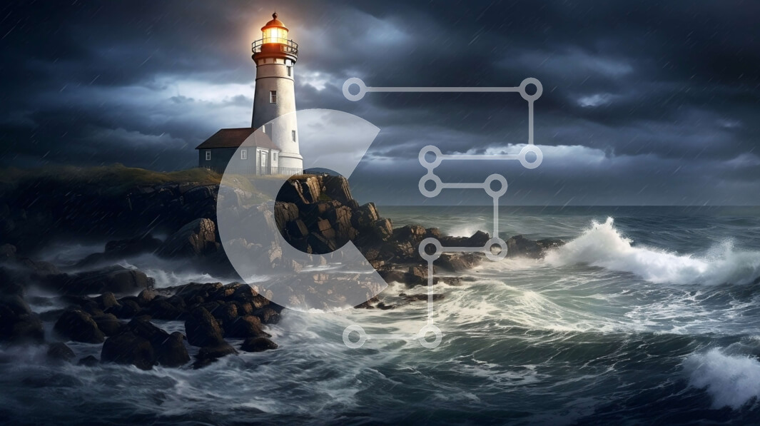 Intra Συλλεκτικό Ξύλινο Παζλ Plywood  4mm - Δραματική εικόνα ενός φάρου κατά τη διάρκεια μιας καταιγίδας στη θάλασσα Σε Ξύλινο Κουτί - Διαστάσεις: 10x10 cm – 25 κομμάτια