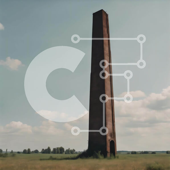 Intra Συλλεκτικό Ξύλινο Παζλ Plywood  4mm - Σκουριασμένος πύργος στο ανοιχτό πεδίο Σε Ξύλινο Κουτί - Διαστάσεις Puzzle: 10x10 cm – 25 κομμάτια