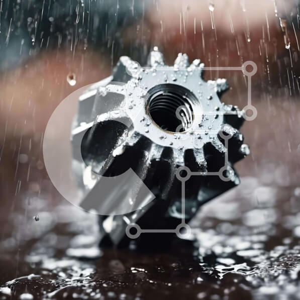 Intra Συλλεκτικό Ξύλινο Παζλ Plywood  4mm - Εξοπλισμός από ανοξείδωτο ατσάλι καλυμμένο με σταγόνες βροχής Σε Ξύλινο Κουτί - Διαστάσεις Puzzle: 10x10 cm – 25 κομμάτια