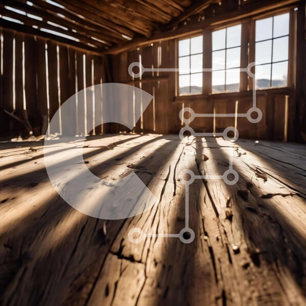 Intra Συλλεκτικό Ξύλινο Παζλ Plywood  4mm - Ηλιόλουστο κενό δωμάτιο με ξύλινο πάτωμα Σε Ξύλινο Κουτί - Διαστάσεις Puzzle: 10x10 cm – 25 κομμάτια